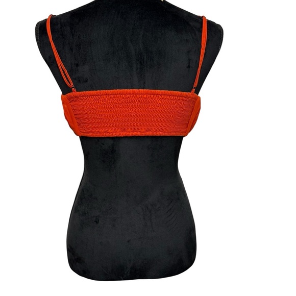 Abercrombie & Fitch Ruched Tiny Set Top Red Orange Color Size Small - Picture 3 of 5